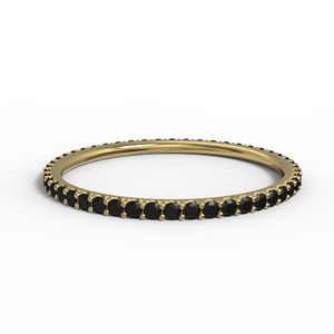 Minimalist Dainty Stackable Gold Eternity Band
